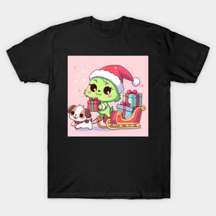 Baby Grinch inspired Grinchmas! Cute Christmas decor festive wear T-Shirt